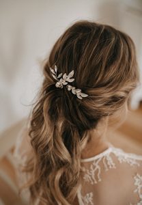 Haarnadeln Blätter Silber für Braut