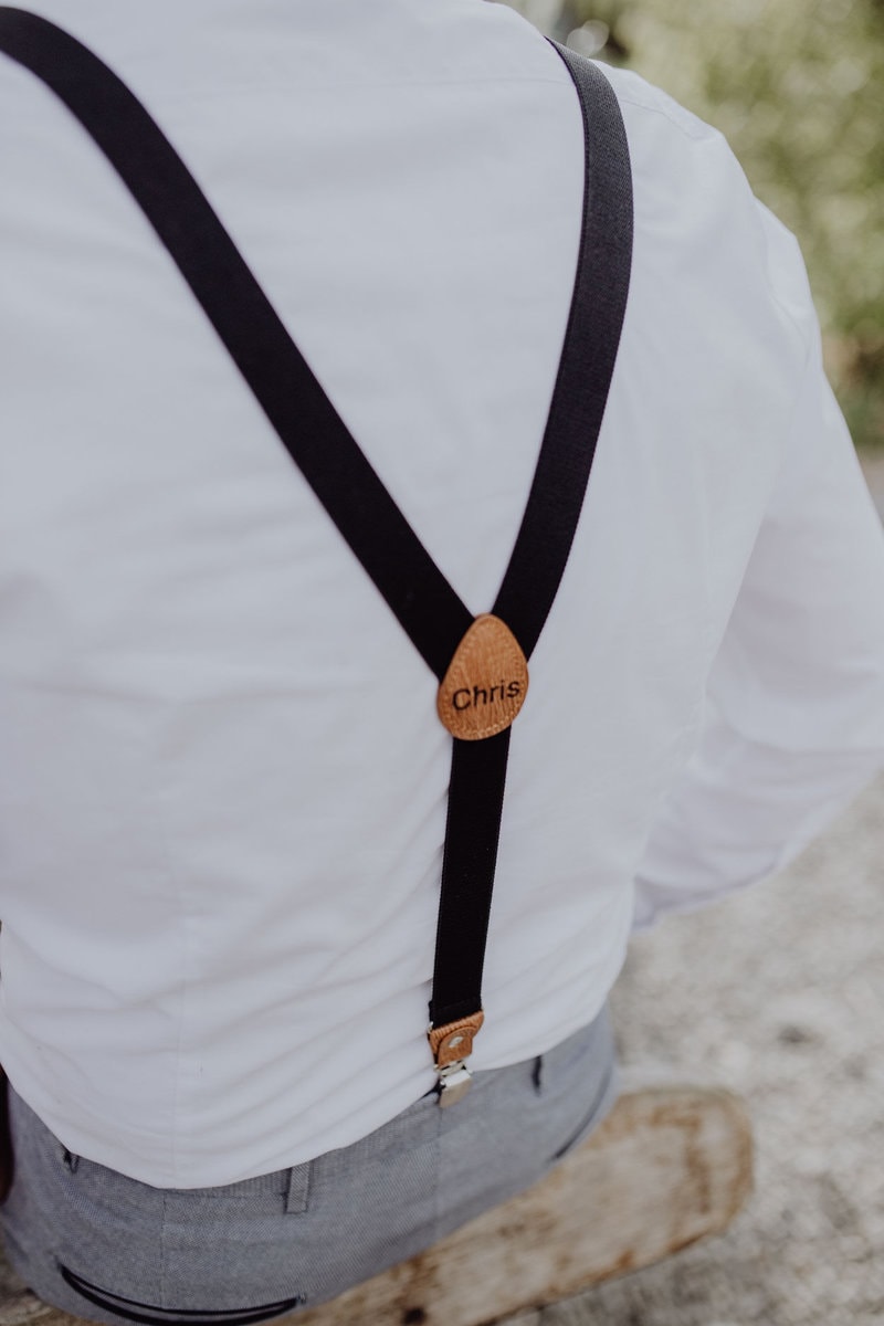 Klassische schwarze Hosenträger Vintage Mann Hochzeitsanzug Accessoires  Qualität Leder Teil Hosenträger für Männer Geschenkidee am  Vatertagsgeschenk - .de